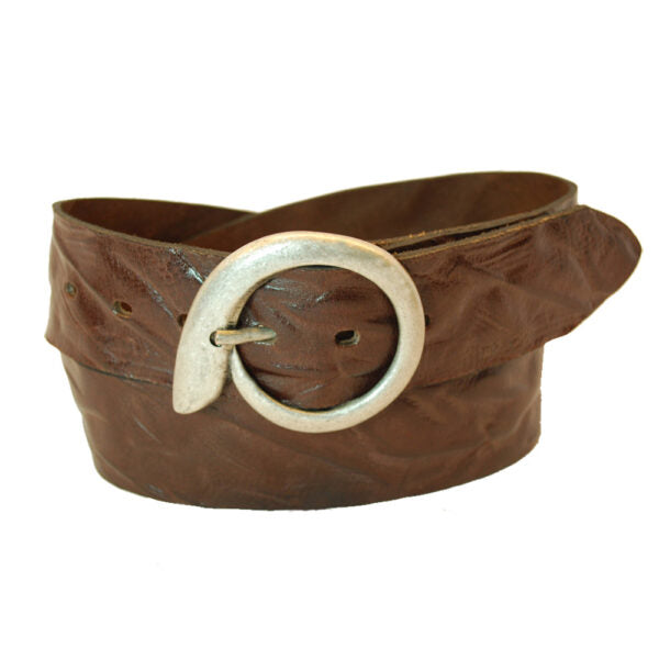 Wide leather belt for women model "Barak"