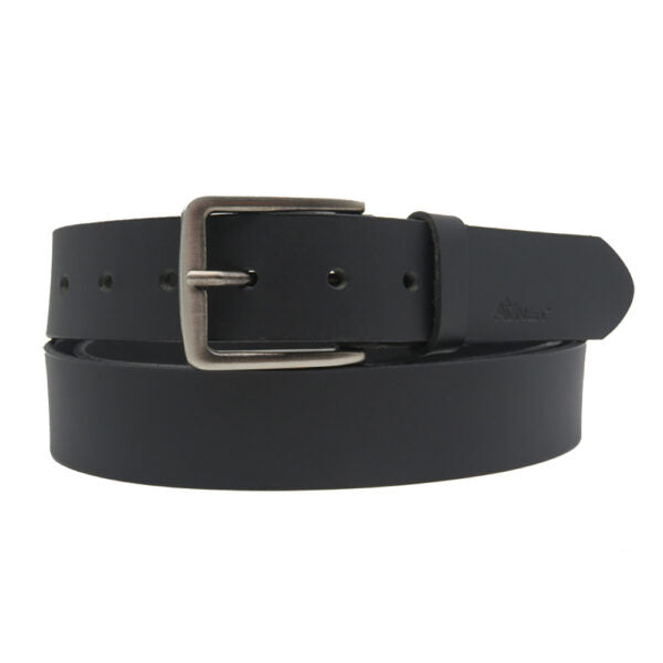 Black leather belt for men "Classic" model