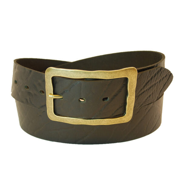 Wide leather belt for women model "Nahorai"