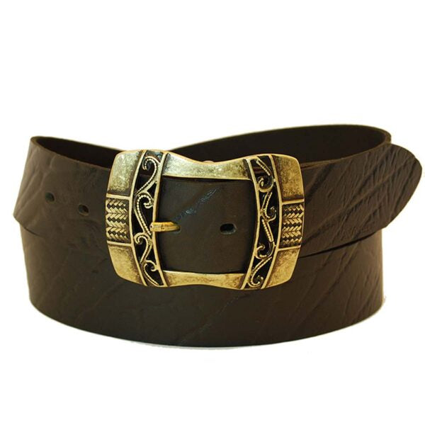 Wide leather belt for women model "Tadhar"