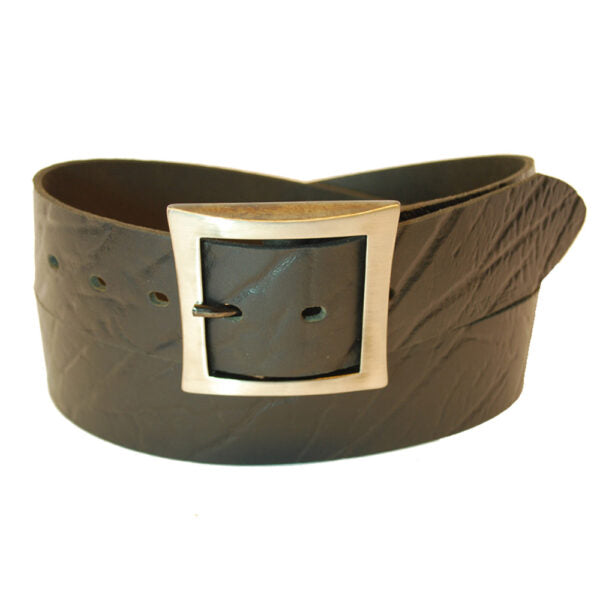 Wide leather belt for women model "Azoz"