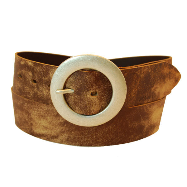 Wide leather belt for women model "Lakhish"