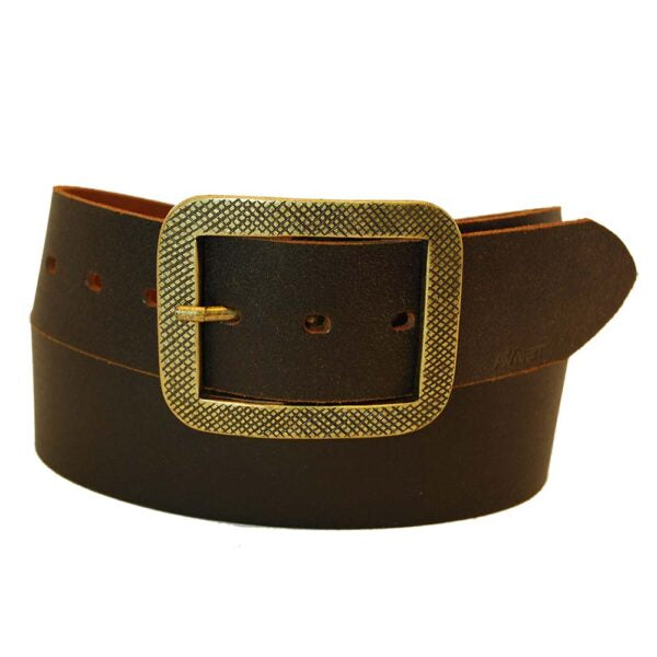 Wide leather belt for women model "Aviv"