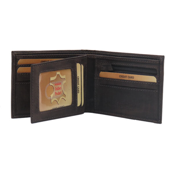 Fine leather wallet for men model "Yuval" black