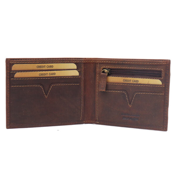 A fine leather wallet for men model "Gideon" brown