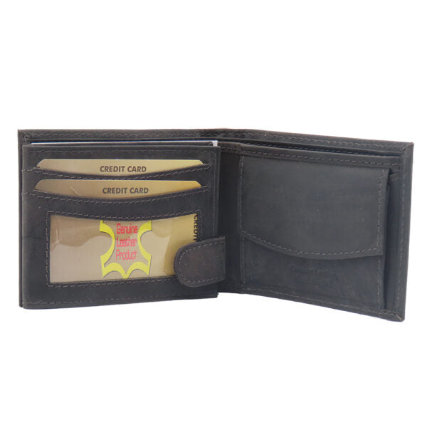 Fine leather wallet for men model "Tamir" black