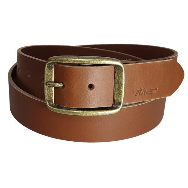 Leather belt for men model "Sharon"