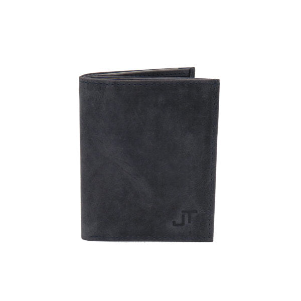 A fine leather wallet for men, blue "Nir" model