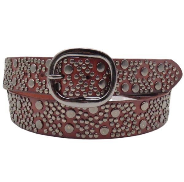 Wide leather belt for women model "Elisa"