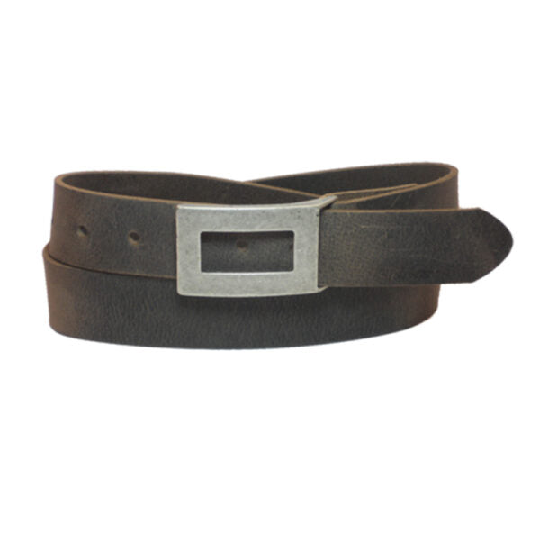 Brown leather belt for men model "Hatzev"