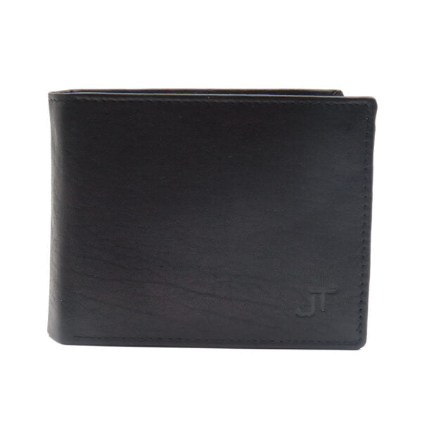 Fine leather wallet for men model "Ronen" black