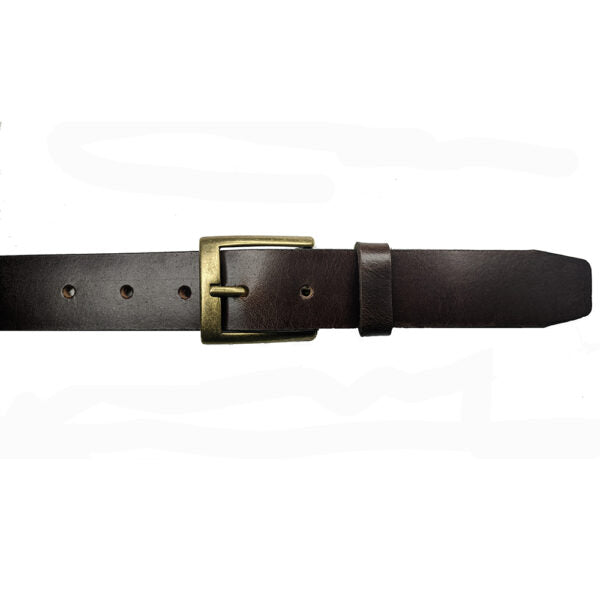 Brown leather belt for men model "Ashad"