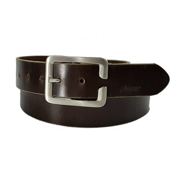 Leather belt for men model "crepe"