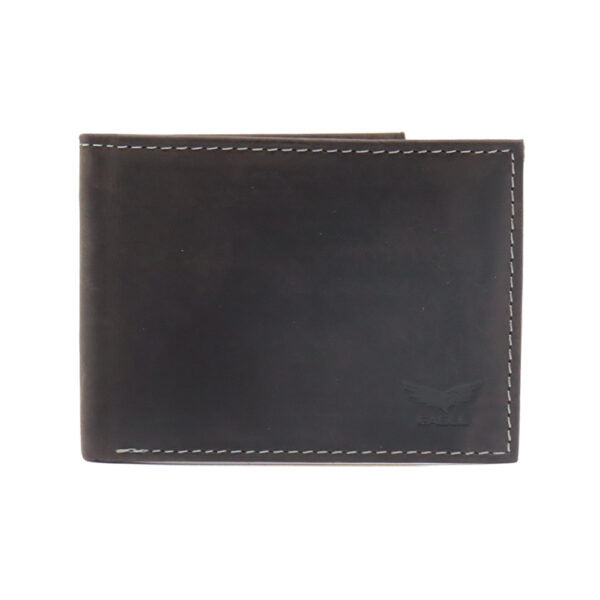 Fine leather wallet for men model "Yuval" black