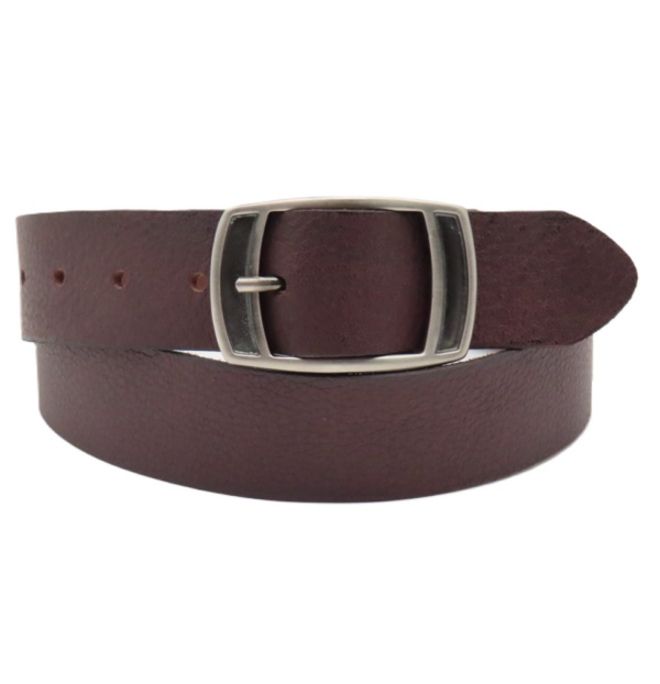 Brown leather belt "Montage"