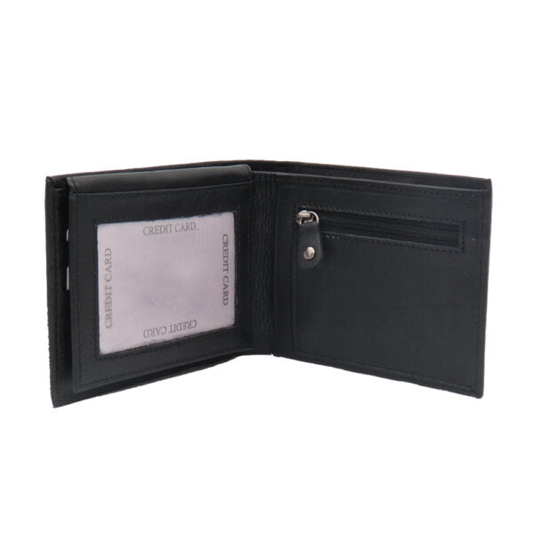 Fine leather wallet for men model "Dvir" black