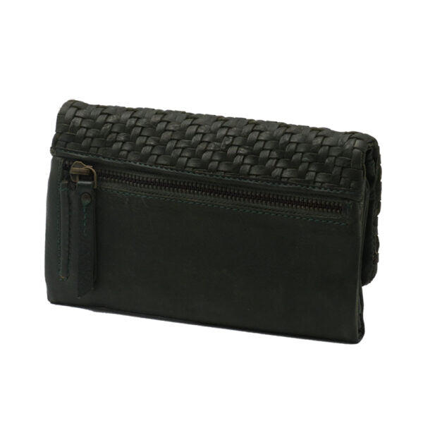 Diva Model Women's Braided Nappa Handcrafted Leather Wallet