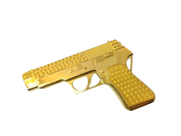 Golden gun buckle for men